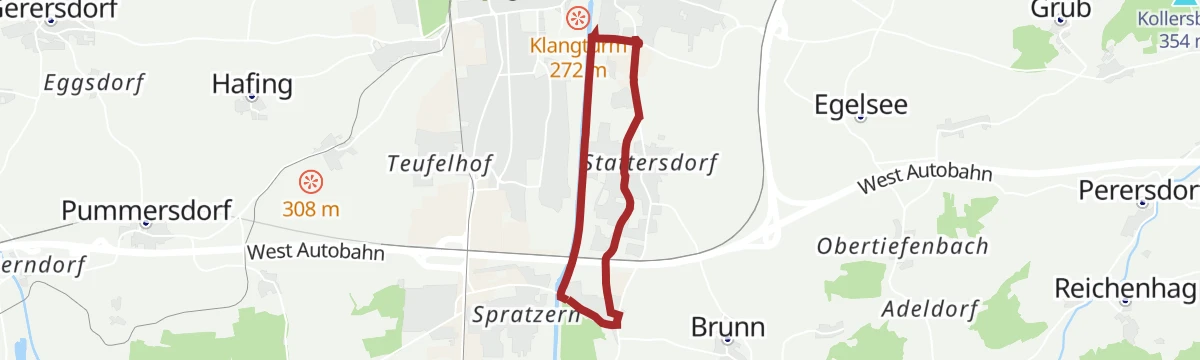 Route map: Laufrunde Tramway-Trasse